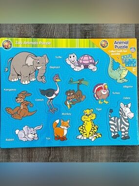 💞 New 11-Piece Zoo Animals Educational Learning Puzzle